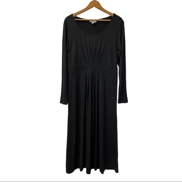 Pure Collection Black MIDI Long Sleeve Dress Size 6 - Picture 1 of 8